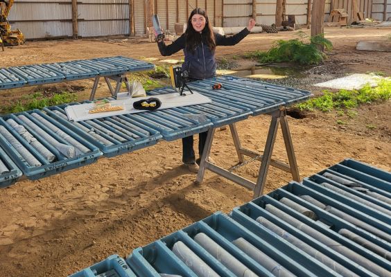 High-recovery diamond drill core samples from a mineral exploration site near Bendigo