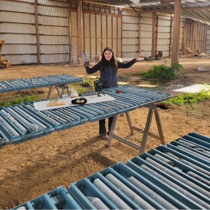 high-recovery-core-samples-alpine-region-Victoria. 426 x 426 High-recovery diamond drill core samples from a mineral exploration site near Myrtleford and Bright.