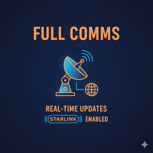 remote site communication-geologist-contractor-communication Starlink satellite technology providing 24/7 communication at a remote Victorian drilling project.